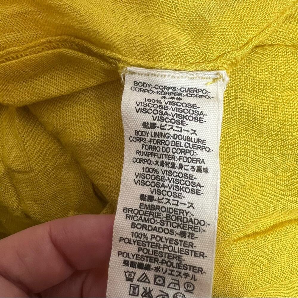 NWT Free People Love To Love You Dress yellow embroidered midi dress Sz S - Picture 8 of 11